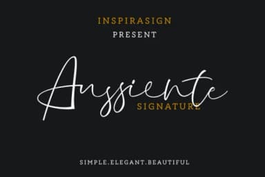 Aussiente Font by InspiraType — Script Handwritten Font — thumbnail 1