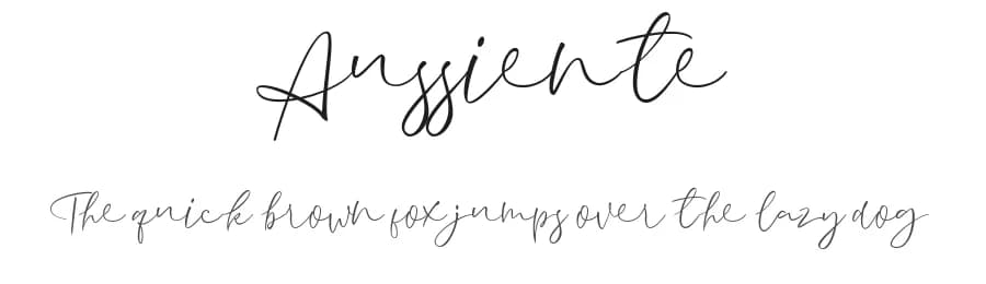 Aussiente by InspiraType — Script Handwritten Font