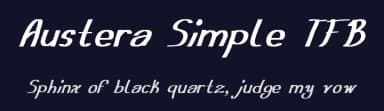Austera Simple TFB by zanatlija — Script Handwritten Font — thumbnail 2