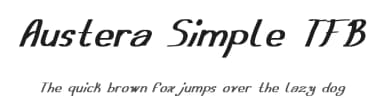 Austera Simple TFB by zanatlija — Script Handwritten Font — thumbnail 1