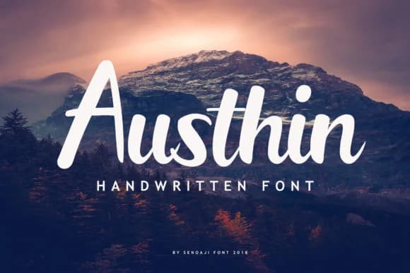 Austhin Font by senoajifont — Script Handwritten Font