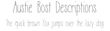 Austie Bost Descriptions by Austie Bost Fonts — Script Handwritten Font — thumbnail 1