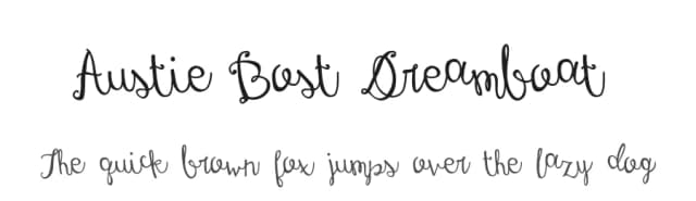 Austie Bost Dreamboat by Austie Bost Fonts — Script Handwritten Font