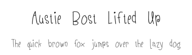 Austie Bost Lifted Up by Austie Bost Fonts — Script Handwritten Font