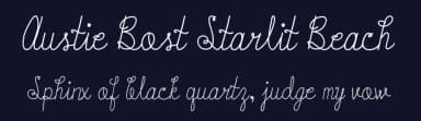 Austie Bost Starlit Beach by Austie Bost Fonts — Script Handwritten Font — thumbnail 2