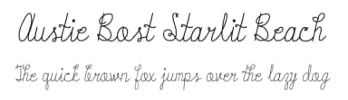 Austie Bost Starlit Beach by Austie Bost Fonts — Script Handwritten Font — thumbnail 1