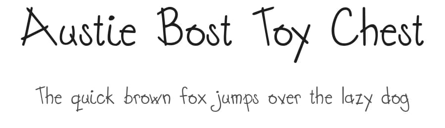 Austie Bost Toy Chest by Austie Bost Fonts — Script Handwritten Font