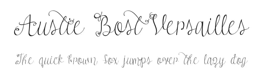 Austie Bost Versailles by Austie Bost Fonts — Script Handwritten Font
