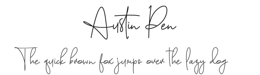 Austin Pen by Ahmad Khaidir — Script Handwritten Font