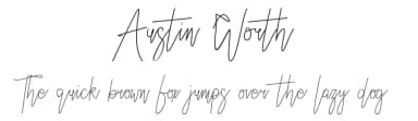 Austin Worth by Nartz type — Script Handwritten Font — thumbnail 1