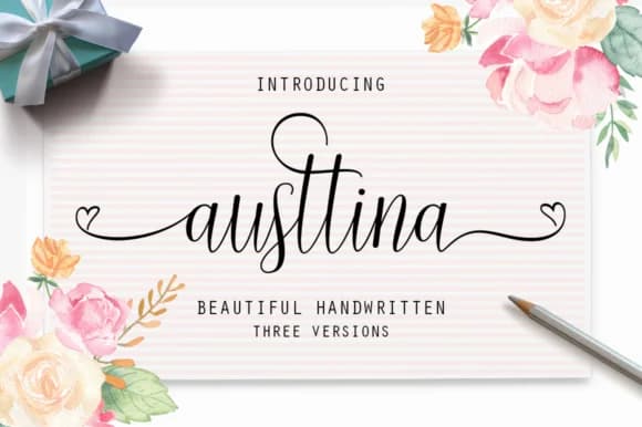 Austtina Font by supotype — Script Handwritten Font