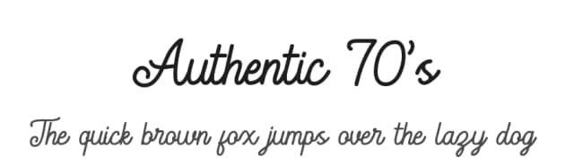 Authentic 70's by syabab — Script Handwritten Font