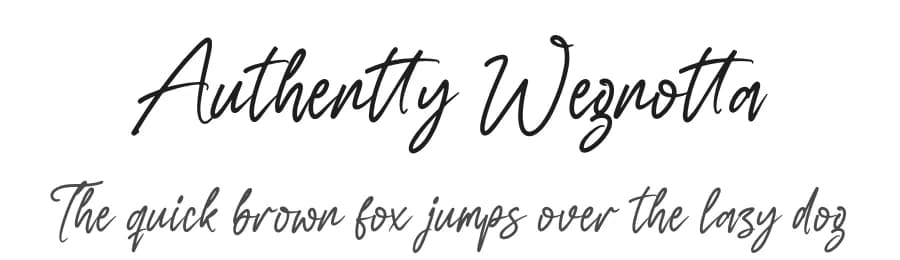 Authentty Wegnotta by Integritype Studio — Script Handwritten Font