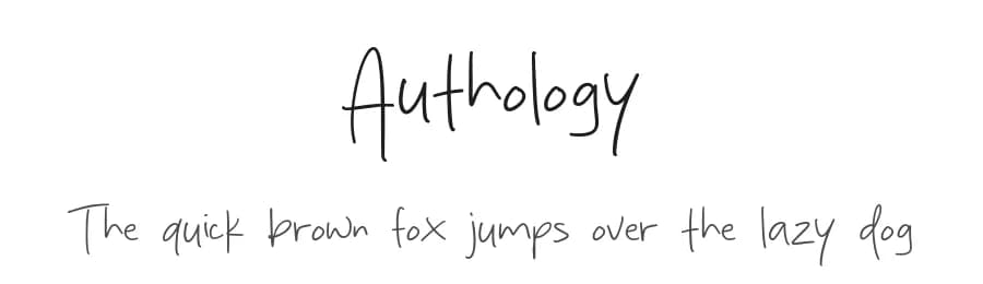 Authology by MJType — Script Handwritten Font