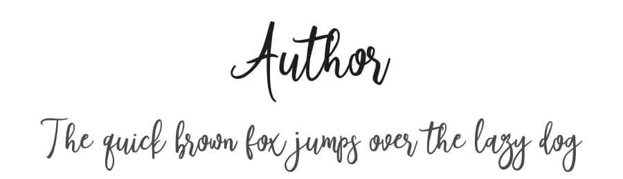 Author by Bonjour Type — Script Handwritten Font