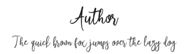 Author by Bonjour Type — Script Handwritten Font — thumbnail 1