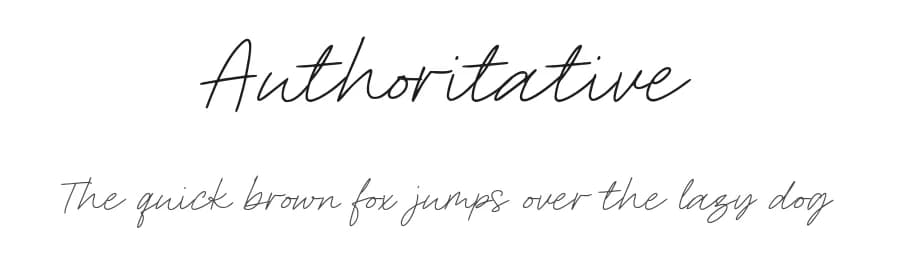 Authoritative by Viswell Studio — Script Handwritten Font — preview 1