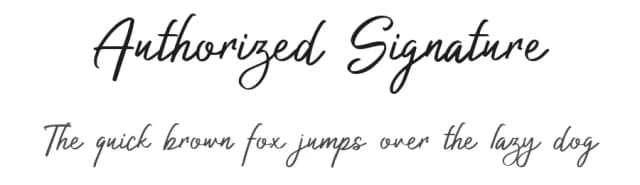 Authorized Signature by Patria Ari Typestudio — Script Handwritten Font