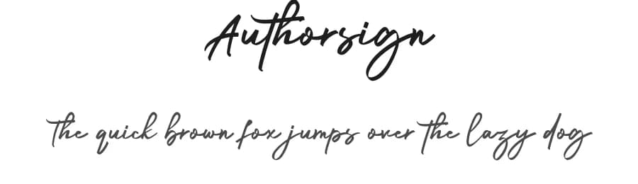 Authorsign by RantautypeStudio — Script Handwritten Font