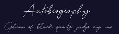 Autobiography by Erik Studio — Script Handwritten Font — thumbnail 2