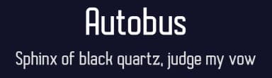 Autobus by NimaType — Sans Serif Font — thumbnail 2