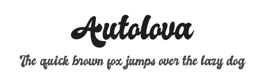 Autolova by Rudhi Sasmito — Script Handwritten Font