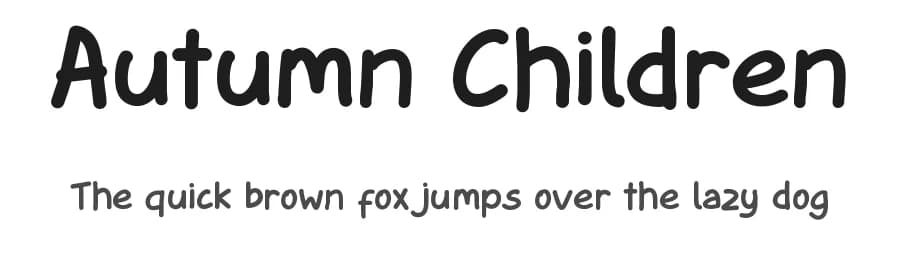 Autumn Children by Qr Design — Script Handwritten Font