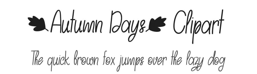 Autumn Days Clipart by Helotype — Dingbats Font