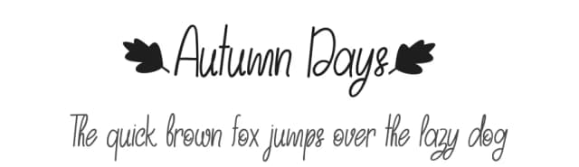 Autumn Days by Helotype — Script Handwritten Font