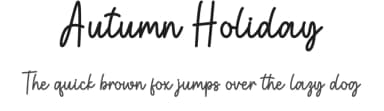 Autumn Holiday by Wahyu Studio — Script Handwritten Font — thumbnail 1