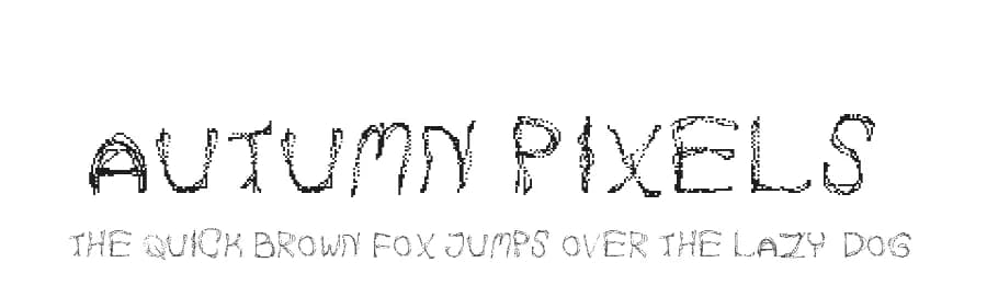 Autumn Pixels by Harry Blakeman — Script Handwritten Font — preview 1