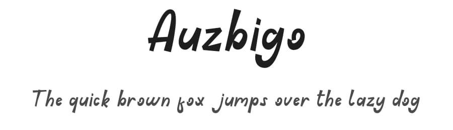 Auzbigo by Typer Std — Script Handwritten Font