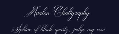 Avalon Chaligraphy by Sunset Gallery — Script Handwritten Font — thumbnail 2