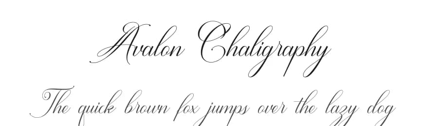 Avalon Chaligraphy by Sunset Gallery — Script Handwritten Font