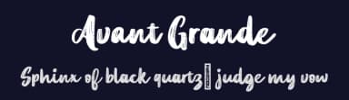 Avant Grande by Amir Subqi Setiaji — Script Handwritten Font — thumbnail 2