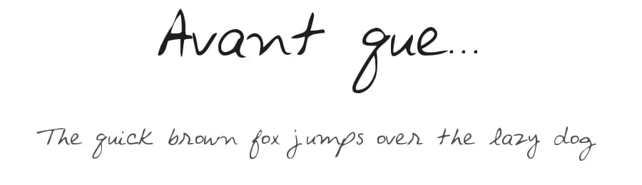 Avant que... by Yomyfred Productions — Script Handwritten Font