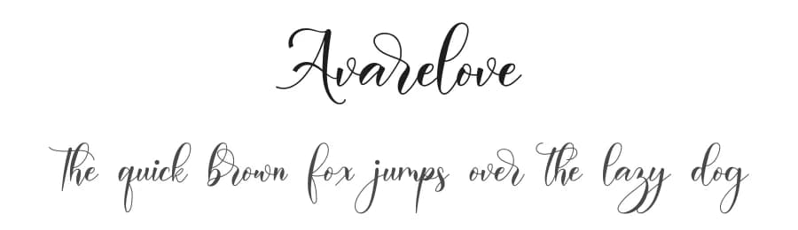 Avarelove by FatmaStudio — Script Handwritten Font