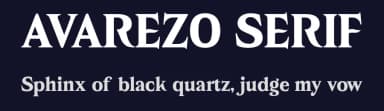 Avarezo Serif by Måns Grebäck — Serif Font — thumbnail 2