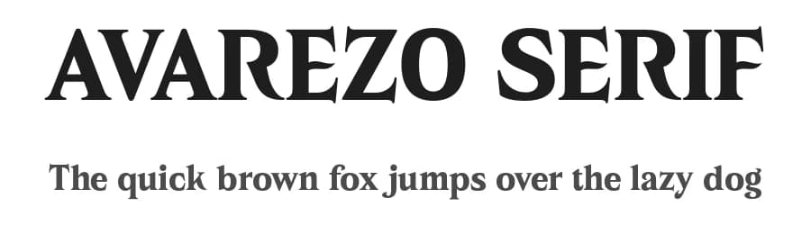 Avarezo Serif by Måns Grebäck — Serif Font