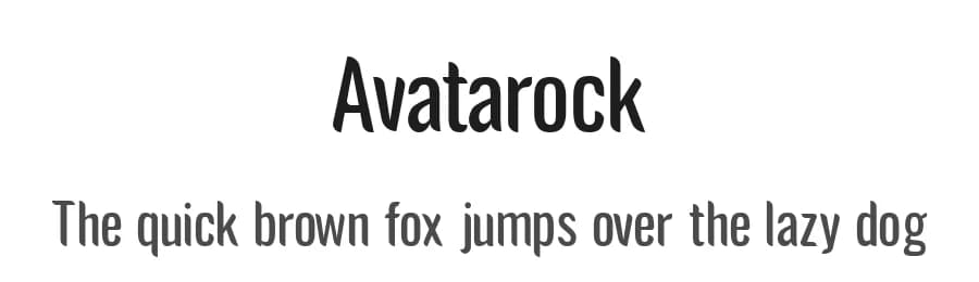 Avatarock by !bey Design — Sans Serif Font