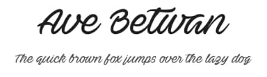 Ave Betwan by Måns Grebäck — Script Handwritten Font — thumbnail 1