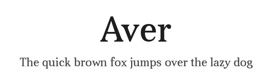 Aver by Lauren Thompson — Serif Font