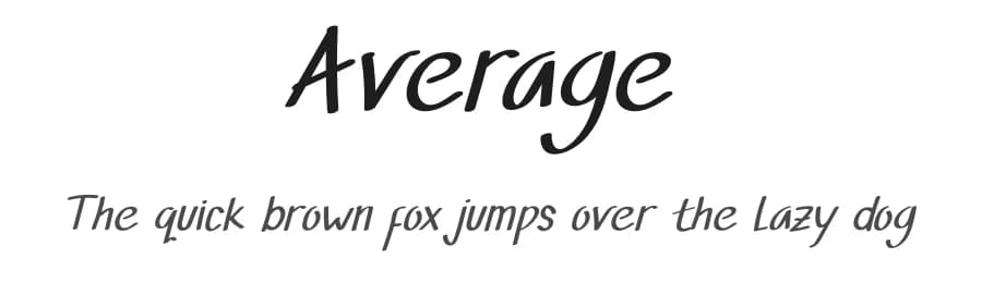Average by productype.com — Script Handwritten Font