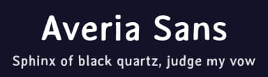 Averia Sans by Dan Sayers — Sans Serif Font — thumbnail 2