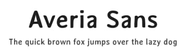 Averia Sans by Dan Sayers — Sans Serif Font — thumbnail 1
