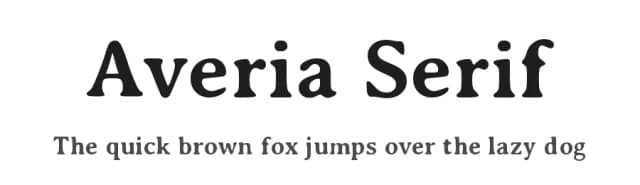 Averia Serif by Dan Sayers — Serif Font