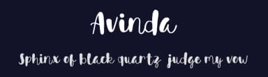 Avinda by Typefar — Script Handwritten Font — thumbnail 2