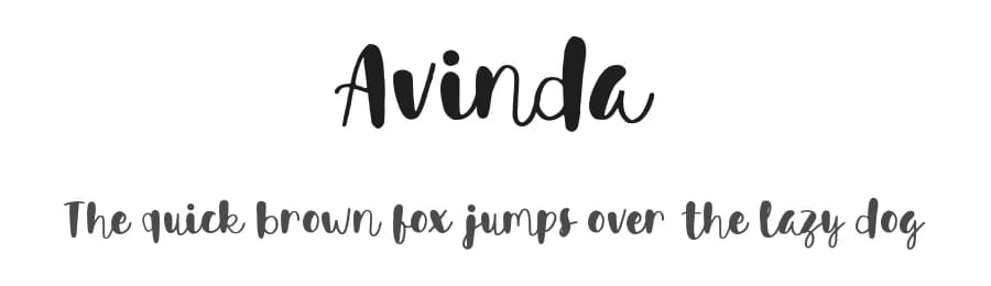 Avinda by Typefar — Script Handwritten Font