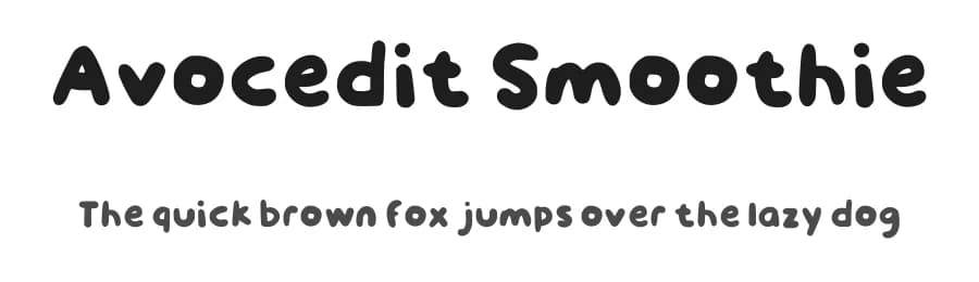 Avocedit Smoothie by avocedit — Script Handwritten Font