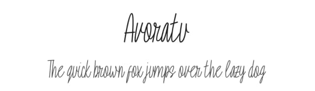 Avoratu by Altea — Script Handwritten Font